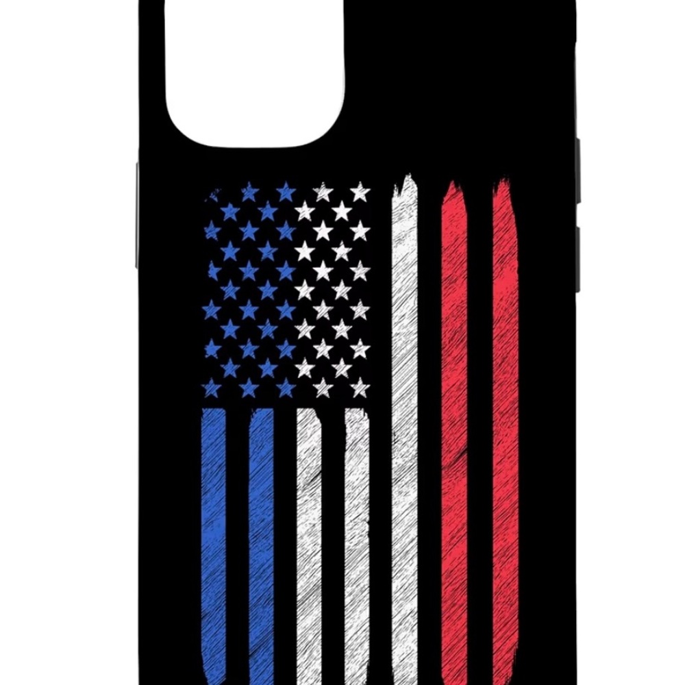 Patriotic Flag Phone Case - Black, Red, White, Blue